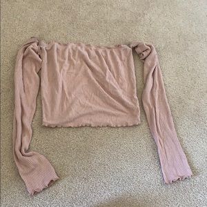long sleeve crop top
